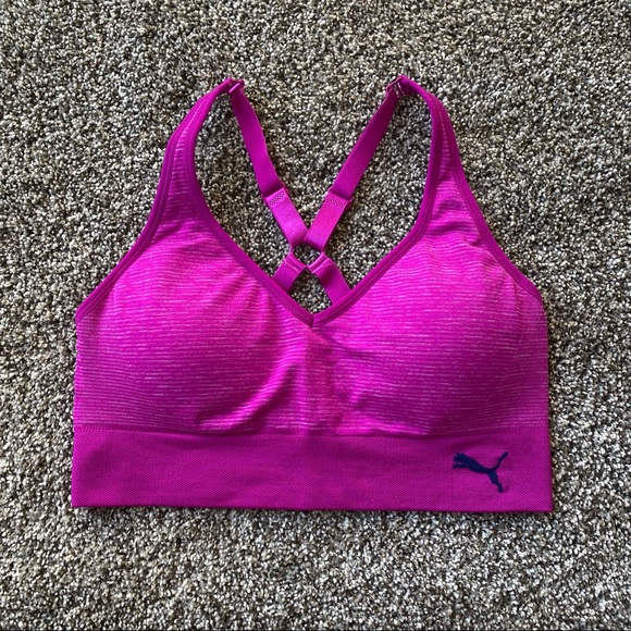 Puma racerback sports bra size M seamless padded - Picture 4 of 12